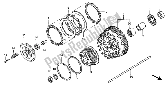 Todas las partes para Embrague de Honda VFR 800 2002