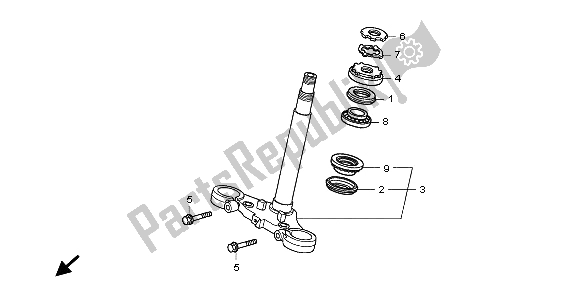 Todas las partes para Vástago De Dirección de Honda CBF 1000T 2009