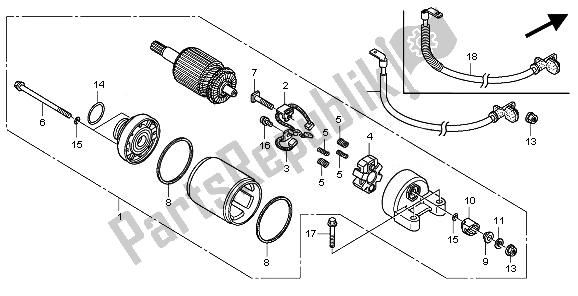 Todas las partes para Motor De Arranque de Honda VT 750 CS 2010