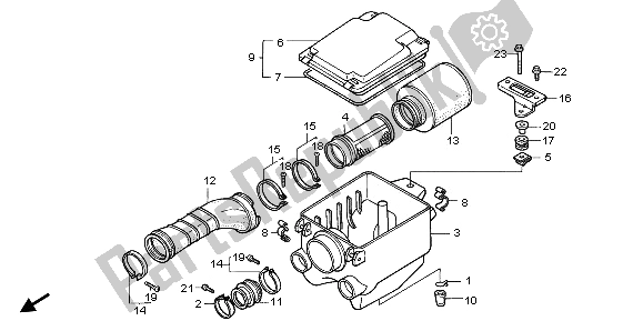 Alle onderdelen voor de Schoner van de Honda TRX 300 EX Fourtrax 2000