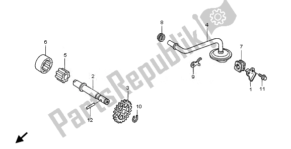 Tutte le parti per il Pompa Dell'olio del Honda CRF 450X 2011