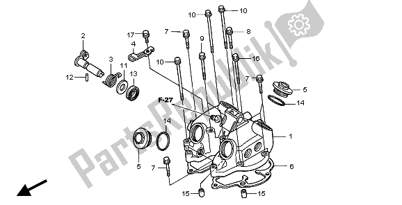 Tutte le parti per il Coperchio Della Testata del Honda XR 400R 1997