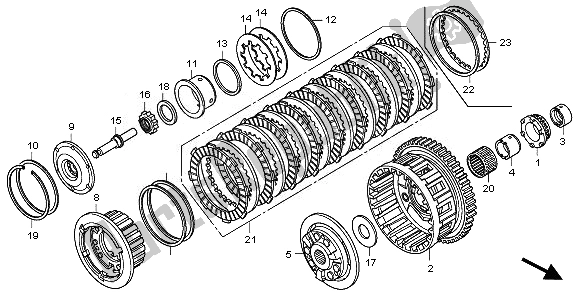 All parts for the Clutch of the Honda CBR 1000 RR 2011