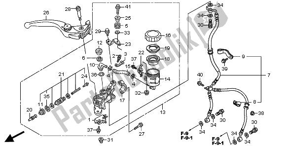 All parts for the Fr. Brake Master Cylinder of the Honda CBR 600 RR 2011