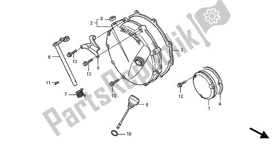 All parts for the Clutch Cover of the Honda CB 750F2 2001