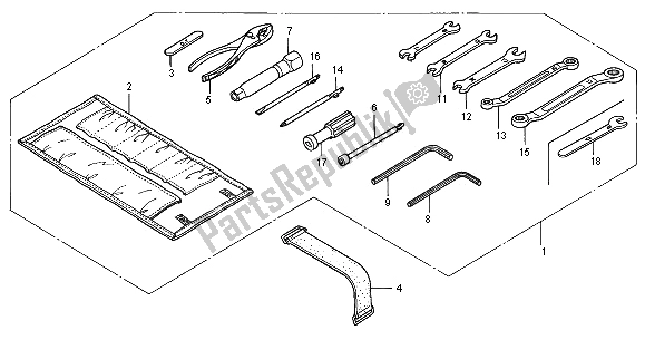 Todas las partes para Herramientas de Honda GL 1800A 2005