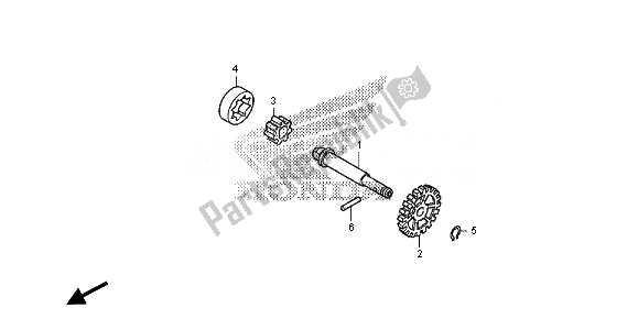 All parts for the Oil Pump of the Honda CRF 150R SW 2014