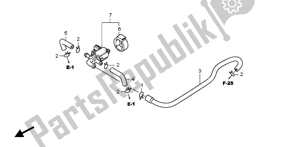 All parts for the Air Injection Control Valve of the Honda CBF 1000 FSA 2010