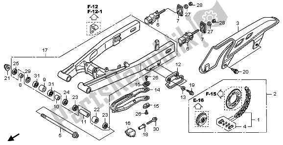 Tutte le parti per il Forcellone del Honda XL 700 VA Transalp 2008