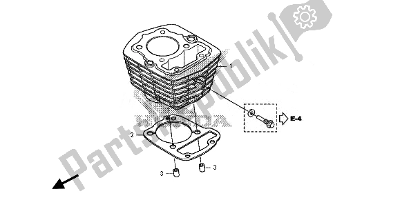 All parts for the Cylinder of the Honda CRF 125 FB LW 2014