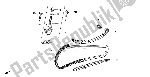 All parts for the Cam Chain & Tensioner of the Honda NSS 250S 2010