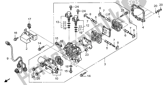 Tutte le parti per il Corpo Valvola Principale del Honda TRX 650 FA Fourtrax Rincon 2003