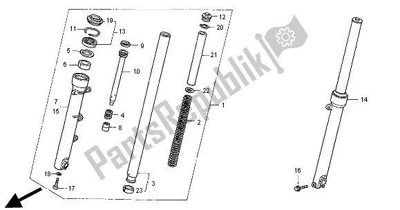 Tutte le parti per il Forcella Anteriore del Honda CB 500S 2000