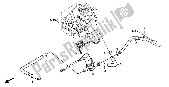 All parts for the Air Injection Control Valve of the Honda XL 1000V 2007