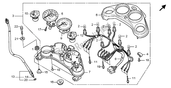 All parts for the Meter (mph) of the Honda CBR 125 RW 2007