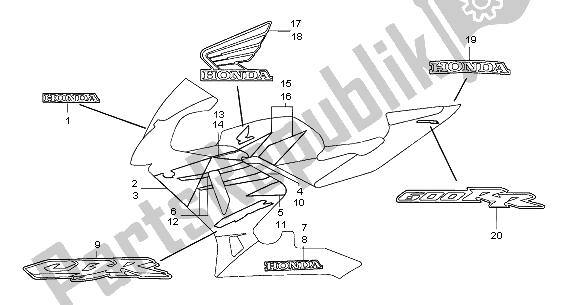 Wszystkie części do Naszywka Honda CBR 600 RR 2005