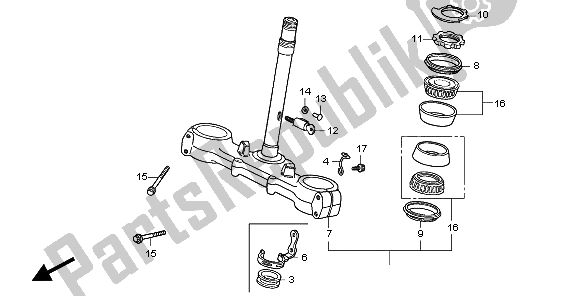 Todas las partes para Vástago De Dirección de Honda XR 600R 1997