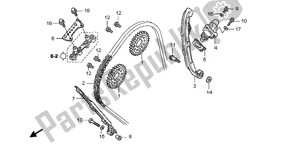 Toutes les pièces pour le Chaîne Et Tendeur De Came du Honda CBF 1000A 2010