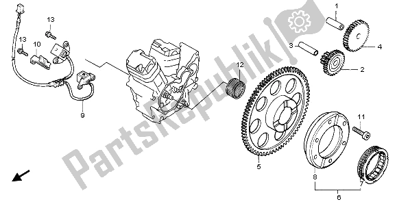 Todas las partes para Generador De Pulso de Honda NTV 650 1996