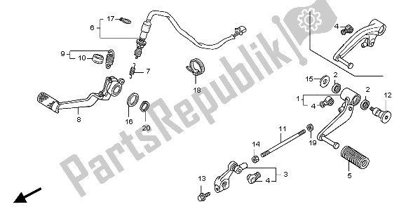 Tutte le parti per il Pedale del Honda CB 1300 2007