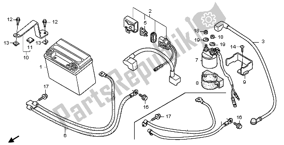 All parts for the Battery of the Honda TRX 250 EX Sporttrax 2003