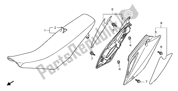 Wszystkie części do Siedzenie I Pokrycie Boczne Honda CRF 150R SW 2009