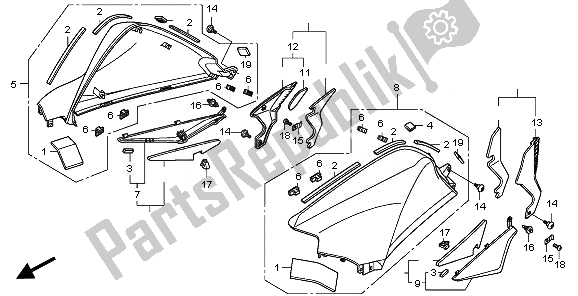 Tutte le parti per il Coperchio Del Serbatoio del Honda VFR 1200F 2011
