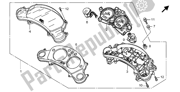 All parts for the Meter (mph) of the Honda CBF 1000T 2009