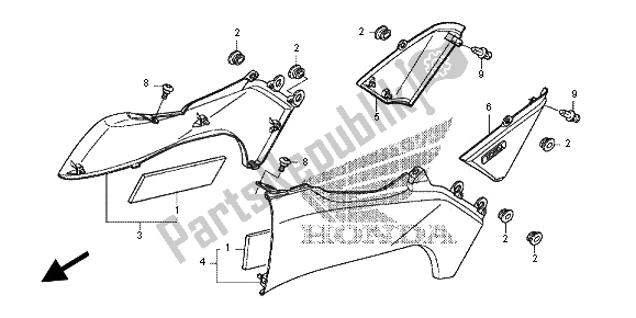 Tutte le parti per il Pannello Laterale del Honda NC 700D 2012