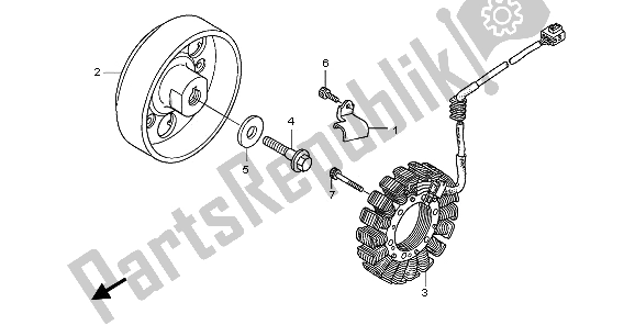 Todas as partes de Gerador do Honda CB 1300 2009