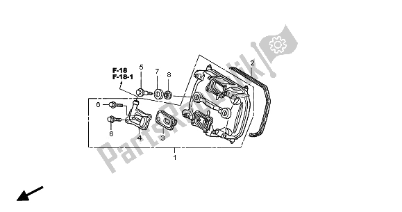 Todas las partes para Tapa De Culata Delantera de Honda XL 125V 2001