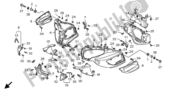 Todas las partes para Capucha de Honda GL 1800 2010
