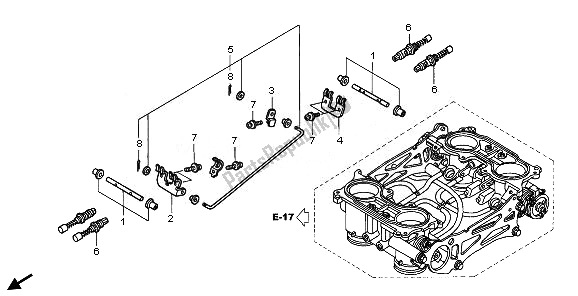 All parts for the Throttle Body (component Parts) of the Honda VFR 800A 2010