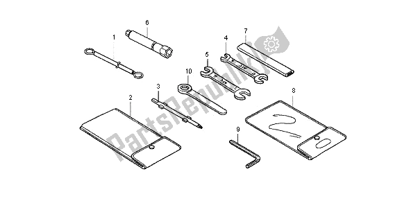 Todas as partes de Ferramenta do Honda CBR 125 RT 2012