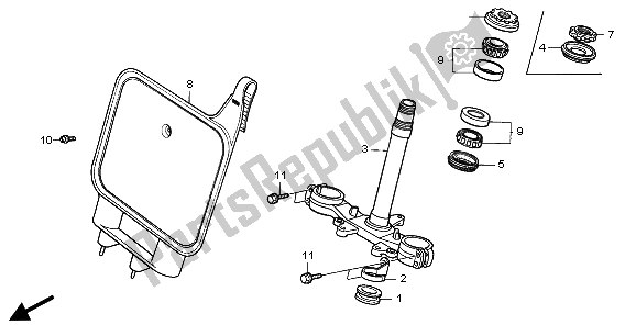 Todas las partes para Vástago De Dirección de Honda CR 80R 1995