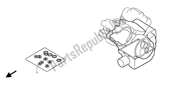 Tutte le parti per il Kit Di Guarnizioni Eop-2 B del Honda VTX 1800C 2002