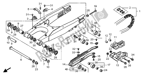 Todas las partes para Basculante de Honda CRF 450R 2002