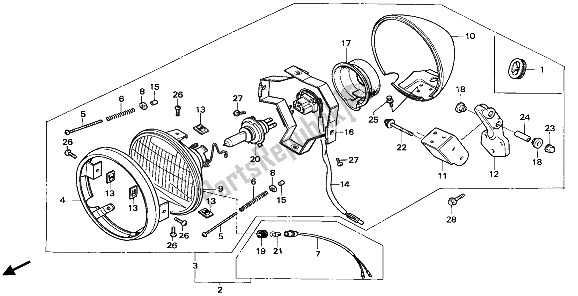 Todas las partes para Faro de Honda CMX 450C 1987