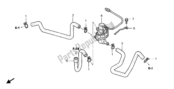 All parts for the Air Injection Control Valve of the Honda ST 1300A 2007