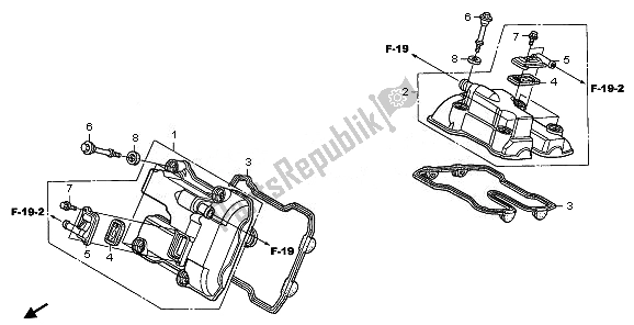 Tutte le parti per il Coperchio Della Testata del Honda XL 1000 VA 2008