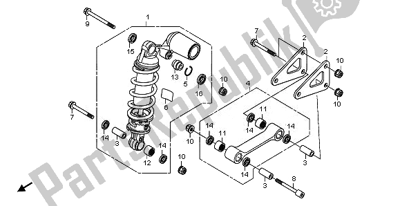 Tutte le parti per il Cuscino Posteriore del Honda CBR 600 RR 2008