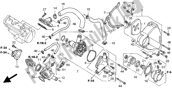 Tutte le parti per il Pompa Dell'acqua del Honda CBR 1100 XX 1999