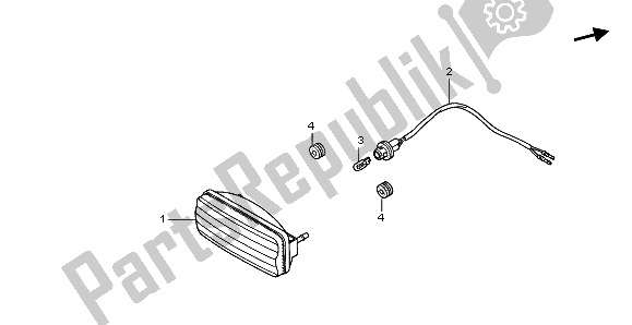 Todas las partes para Luz De La Cola de Honda TRX 250 EX Sporttrax 2001