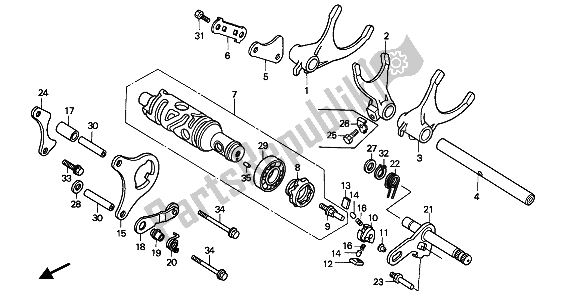 Todas las partes para Tambor De Cambio De Marchas de Honda CBR 1000F 1987