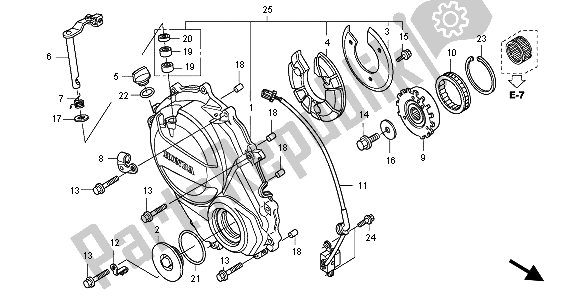 Todas as partes de Tampa Da Caixa De Manivela Direita do Honda CB 600F3 Hornet 2009