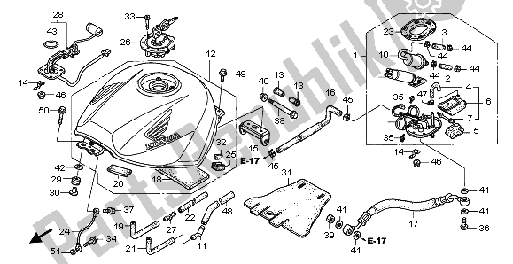 Tutte le parti per il Serbatoio Di Carburante del Honda VFR 800A 2003