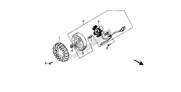 Toutes les pièces pour le Générateur du Honda SA 50 1 1993