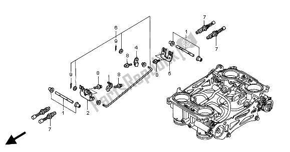 Tutte le parti per il Corpo Farfallato (parti Componenti) del Honda VFR 800 2004