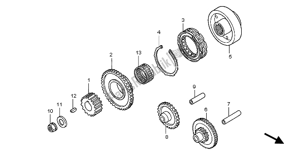 Tutte le parti per il Frizione Di Partenza del Honda XL 125V 2001