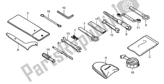 Alle onderdelen voor de Hulpmiddelen van de Honda CBR 600F 2011